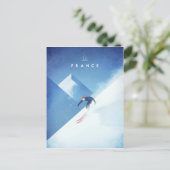 Ski France Vintage Reiseplakat - Art Postkarte (Stehend Vorderseite)