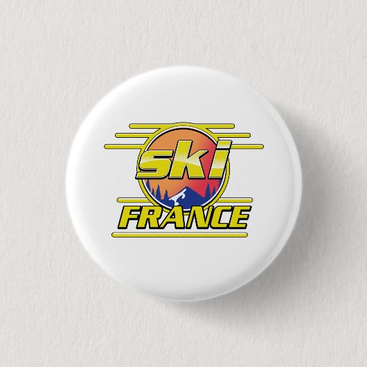 Ski Frankreich 80er Logo. Button (Vorderseite)