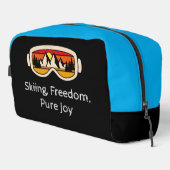 Ski Freedom, Pure Joy Mountain Sunrise Edition Waschbeutel (Rechte Ecke)