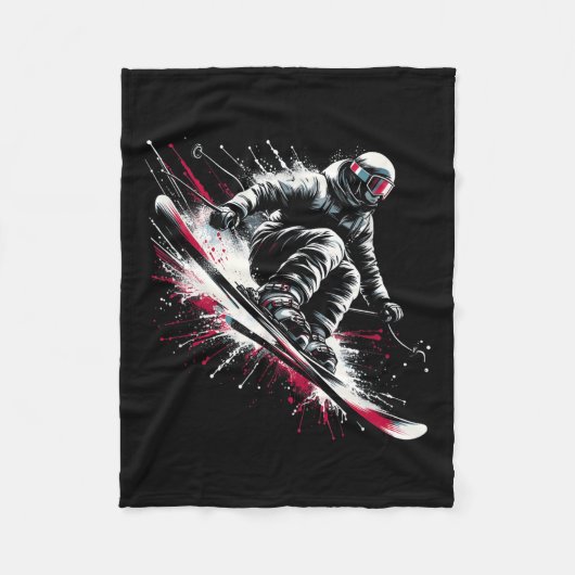 Ski Freestyle Ski Freeski Winter Extreme Sport Fleecedecke (Vorderseite)