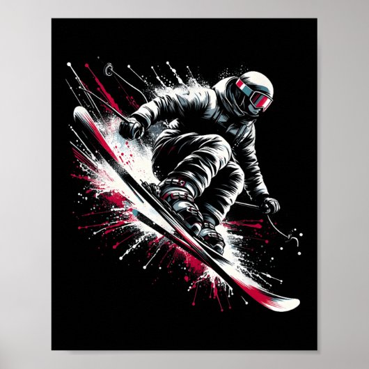 Ski Freestyle Ski Freeski Winter Extreme Sport Poster (Vorne)