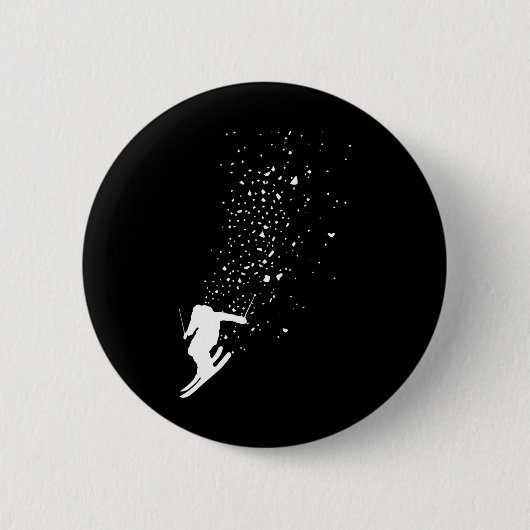 Ski - Freestyle-Skiing Freeski Wintersport Skifahr Button (Vorderseite)