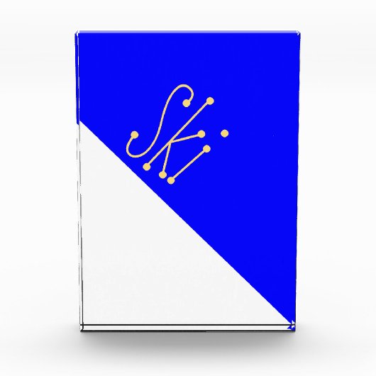 SKI Fun Bright Alpine Blauer weißer, schlanker Far Fotoblock (Vorderseite)