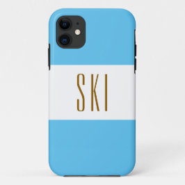 SKI Fun Chic Sporty Bright Sky Blaue Streifen Case-Mate iPhone Hülle
