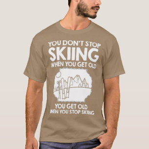 Ski Funny Skier Snow Wintersport Ski Funny Skier T-Shirt