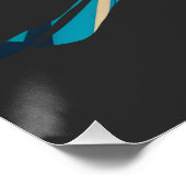 Ski Game Sport Challenge Illustration Silhouette Poster (Ecke)