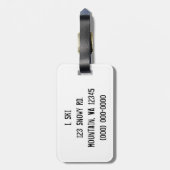 Ski-Gammler Gepäckanhänger (Rückseite vertikal)