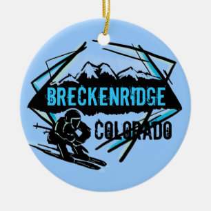 Ski-Gebirgsverzierung Breckenridges Colorado Keramikornament