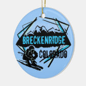 Ski-Gebirgsverzierung Breckenridges Colorado Keramikornament (Links)