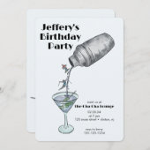 Ski Geburtstag Winter Erwachsenen Geburtstag Einladung (Vorne/Hinten)