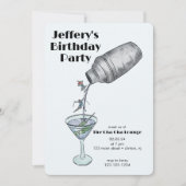 Ski Geburtstag Winter Erwachsenen Geburtstag Einladung (Vorderseite)