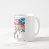 Ski Germany Vintage Reiseplakat Kaffeetasse (VorderseiteRechts)