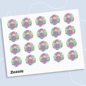 Ski Girl Classic Round Sticker