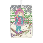 Ski-Girl-Luftkühler Autolufterfrischer (Rückseite)