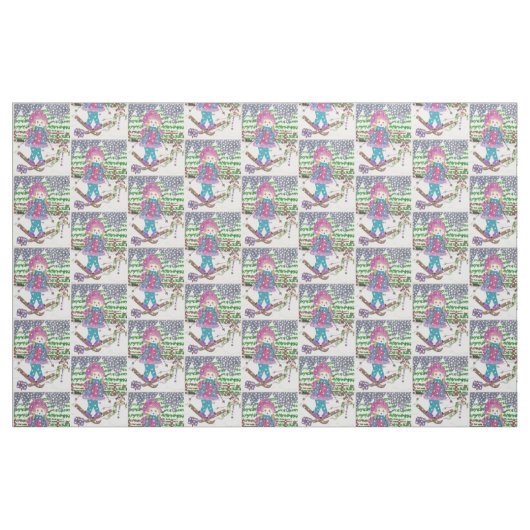 Ski-Girl Stoff (Fat Quarter (45,7 x 55,9 cm))