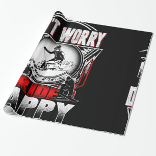 Ski glücklich geschenkpapier