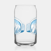 Ski Goggles Berg Reflektion Himmel Blassblau Dosenglas (Rechts)