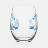 Ski Goggles Berg Reflektion Himmel Blassblau Weinglas Ohne Stiel (Links)