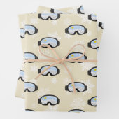 Ski Goggles Bergblick Schneeflocken abseits von We Geschenkpapier Set (Beispiel)