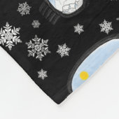 Ski Goggles Bergblick Schneeflocken Schwarz Fleecedecke (Ecke)