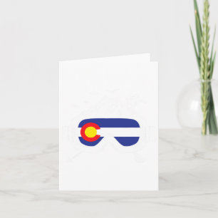 Ski Goggles Colorado Flag Skifahren Souvenir Karte