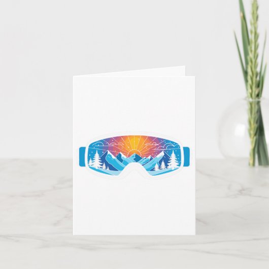 Ski Goggles Kunst, Dichtung und Musik Minimalistis Karte (Vorderseite)