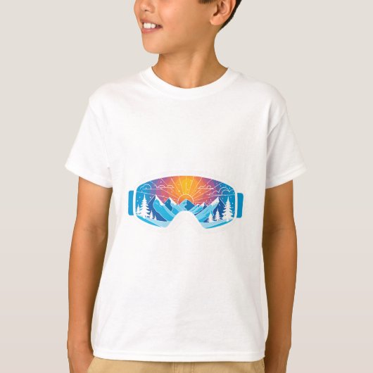 Ski Goggles Kunst, Dichtung und Musik Minimalistis T-Shirt (Vorderseite)