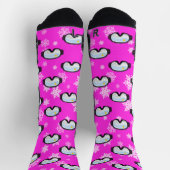 Ski Goggles Mountain Skier Snowboarder Hot Pink Socken (Oben)