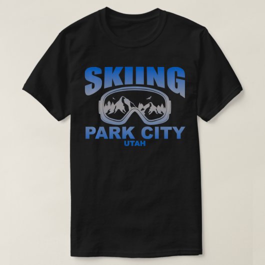 Ski Goggles Park Stadt Utah T-Shirt (Design vorne)