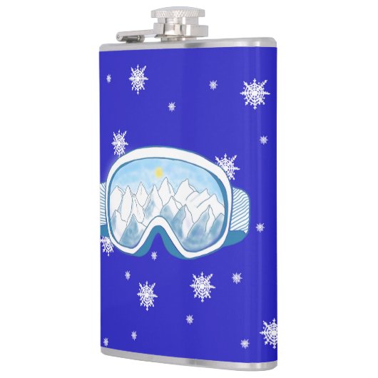 Ski Goggles Snowflake Dance   Flachmann (Links)