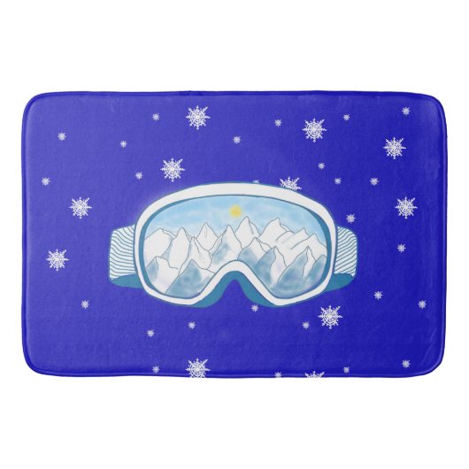 Ski Goggles Snowflake Tanz Badematte (Vorderseite)