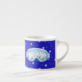 Ski Goggles Snowflake Tanz Espressotasse