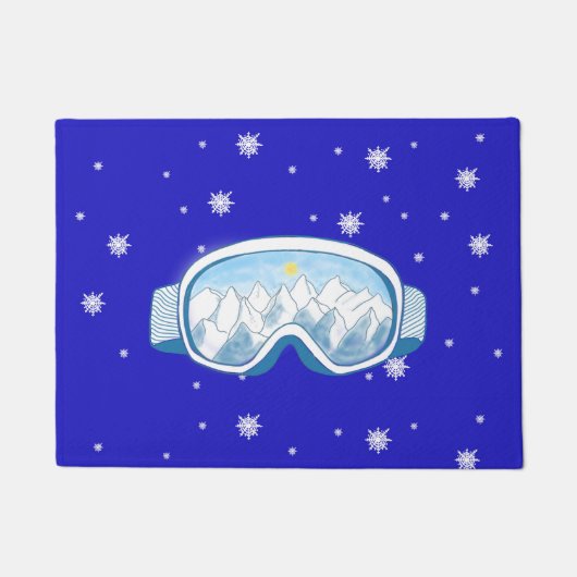 Ski Goggles Snowflake Tanz Fußmatte (Vorderseite)