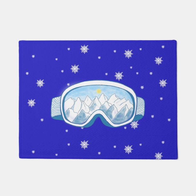 Ski Goggles Snowflake Tanz Fußmatte (Vorderseite)