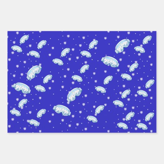 Ski Goggles Snowflake Tanz Geschenkpapier Set (Vorderseite 2)