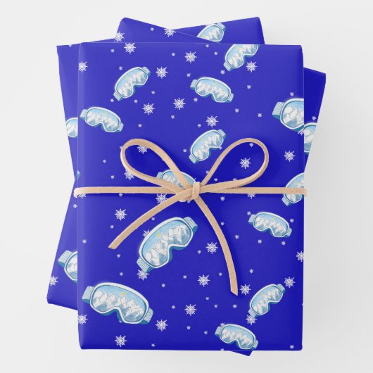 Ski Goggles Snowflake Tanz Geschenkpapier Set (Beispiel)