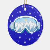 Ski Goggles Snowflake Tanz Keramik Ornament (Links)