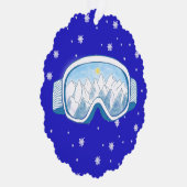 Ski Goggles Snowflake Tanz Ornament Karte (Rechts)