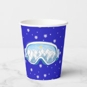 Ski Goggles Snowflake Tanz Pappbecher (Rückseite)