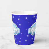 Ski Goggles Snowflake Tanz Pappbecher (Links)