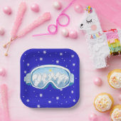 Ski Goggles Snowflake Tanz Pappteller (Party)