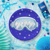 Ski Goggles Snowflake Tanz Pappteller (Party)