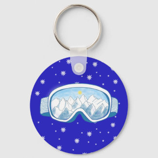 Ski Goggles Snowflake Tanz Schlüsselanhänger