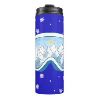 Ski Goggles Snowflake Tanz Thermosbecher