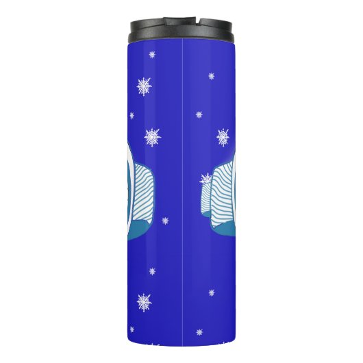 Ski Goggles Snowflake Tanz Thermosbecher (Rückseite)