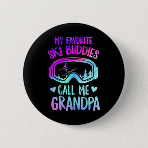 Ski Grandpa Skier Skipass Bellinzona Button