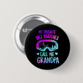 Ski Grandpa Skier Skipass Bellinzona Button (Vorne & Hinten)