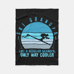 Ski Grandpa Skier Skipass Bellinzona Fleecedecke