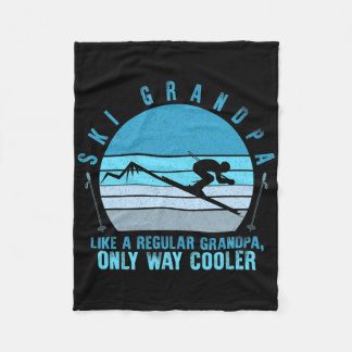 Ski Grandpa Skier Skipass Bellinzona Fleecedecke