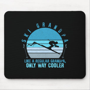 Ski Grandpa Skier Skipass Bellinzona Mousepad